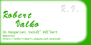 robert valko business card